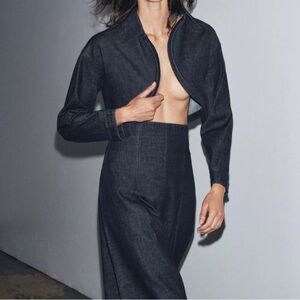 Zara Cropped Denim Jacket